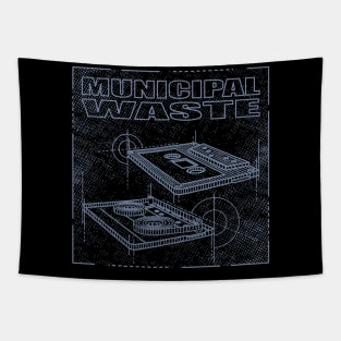 Municipal Waste - Technical Drawing Tapestry