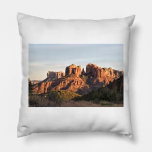 Cathedral Rock At Sunset Pillow