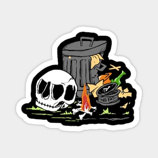 Recycle skull deat Magnet