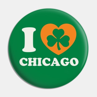 Chicago St Patricks Day Irish Pride Shamrock Heart Pin