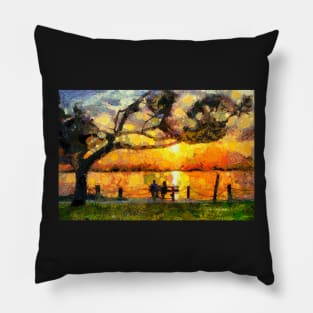 Watching the sunset with Van Gogh Pillow