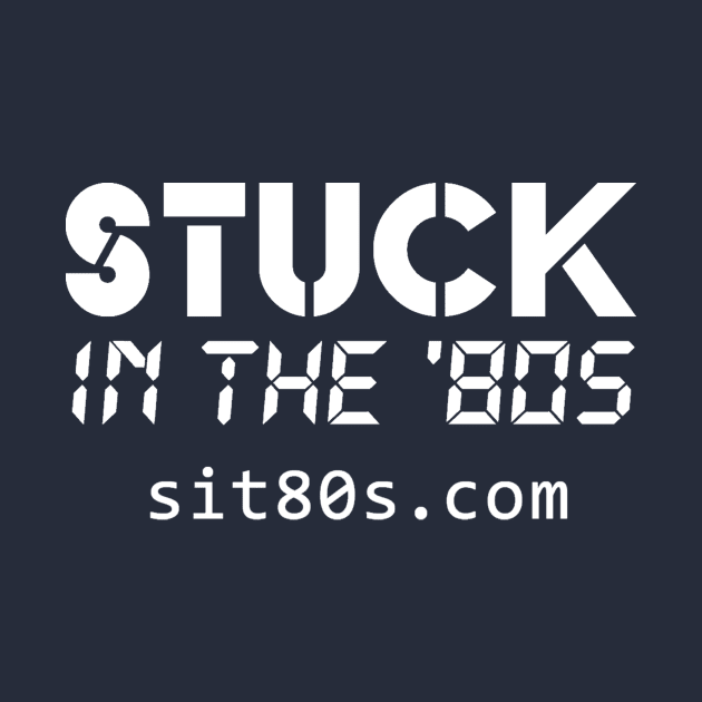 Stuck in the '80s white logo with URL by Stuck in the '80s