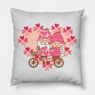 Gnomes Couple Retro Romantic Couples Love Pillow