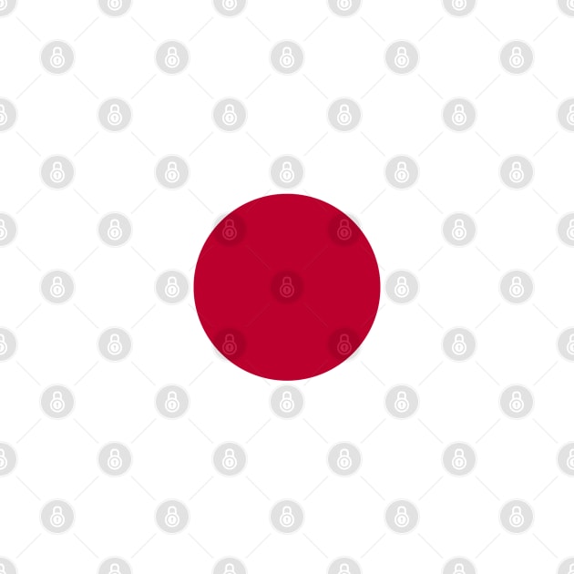 Japan Flag Minimalist by Issho Ni