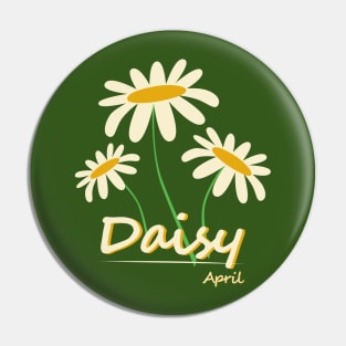 April Birth Month Flower, Daisy Pin