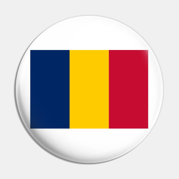 Flag of Chad Pin by COUNTRY FLAGS