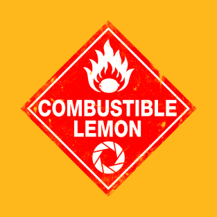 Combustible Lemon Warning Sign - Red T-Shirt