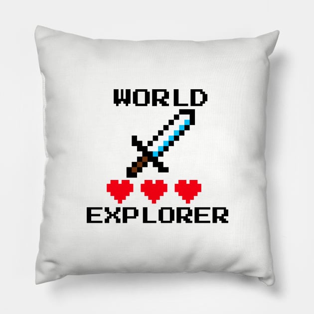 World explorer. Pillow by playerpup