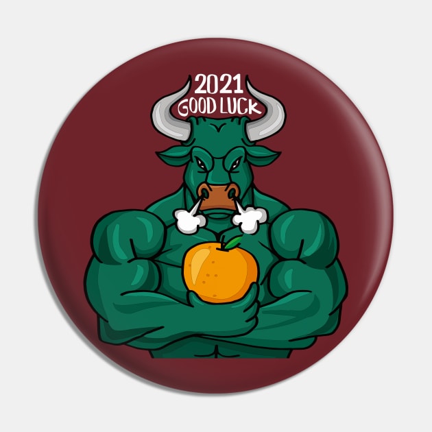 2021 Good Luck Ox Pin by Mako Design 