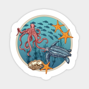 Sea Life Stamp Magnet