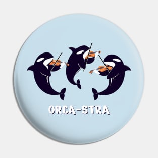 Orca-stra Violin - Funny Musical for Animal Lovers Pin