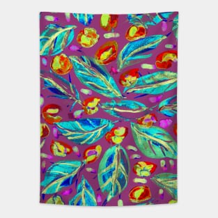 watercolor leaves Tapestry