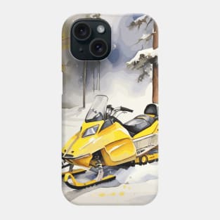 Yellow Snowmobile Phone Case