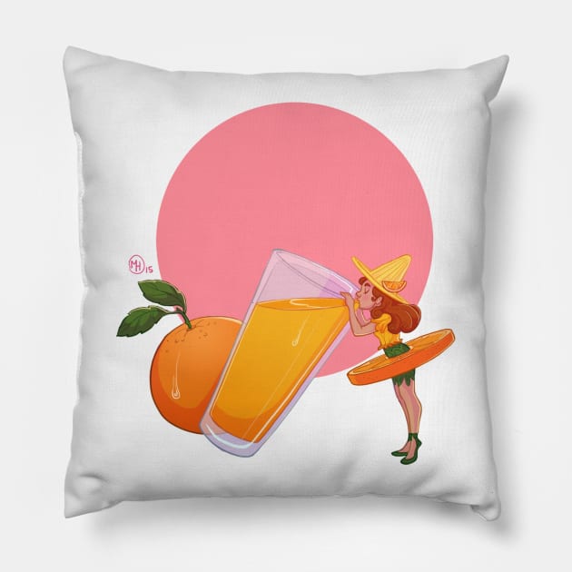 Breakfast Witches - OJ Pillow by myisha