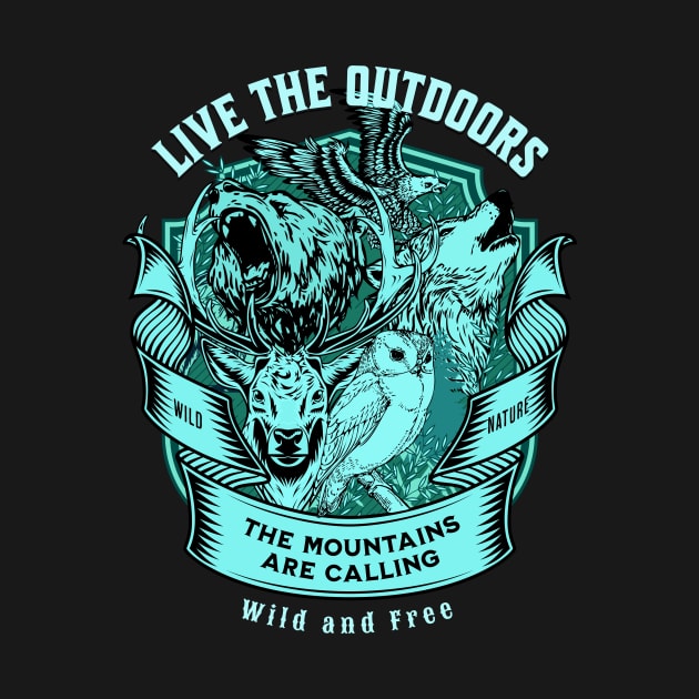 Live The Outdoors Quote Citation Inspiration Message Phrase by Cubebox