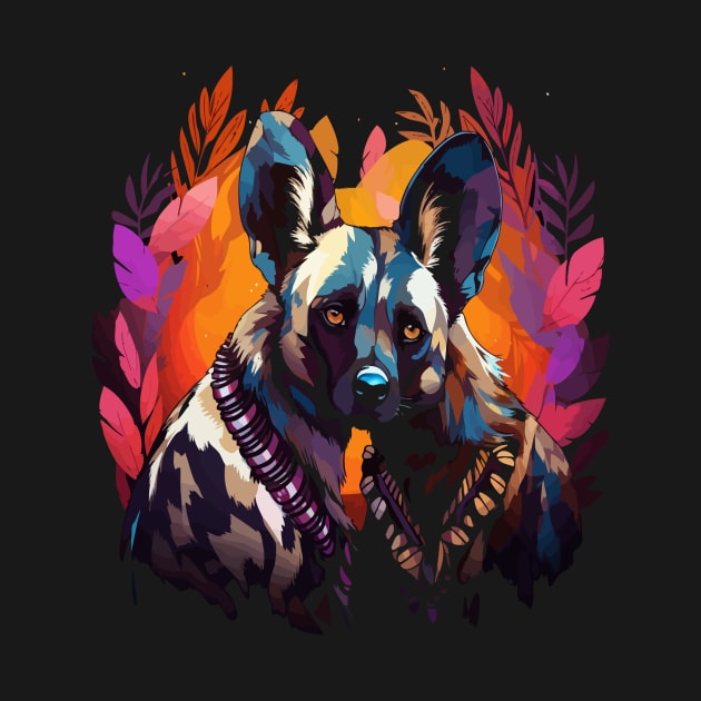 African Wild Dog Couple Valentine by JH Mart