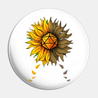 Sunflower Dice Pin