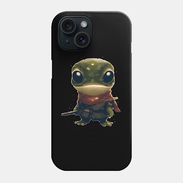 Cute Vintage Ninja frog Phone Case by TomFrontierArt