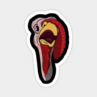 Cute Turkey Face Gobble Silly Thanksgiving and Fall Magnet