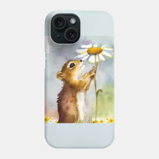 Squirrel and Daisy Phone Case