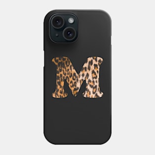 Letter M leopard print Phone Case