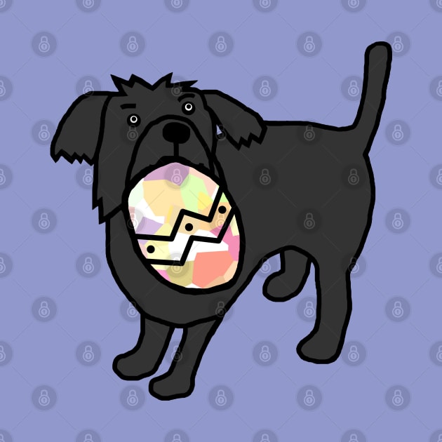 Cute Dog Holding Easter Egg by ellenhenryart