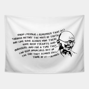 GANDHI Truth and Love Tapestry