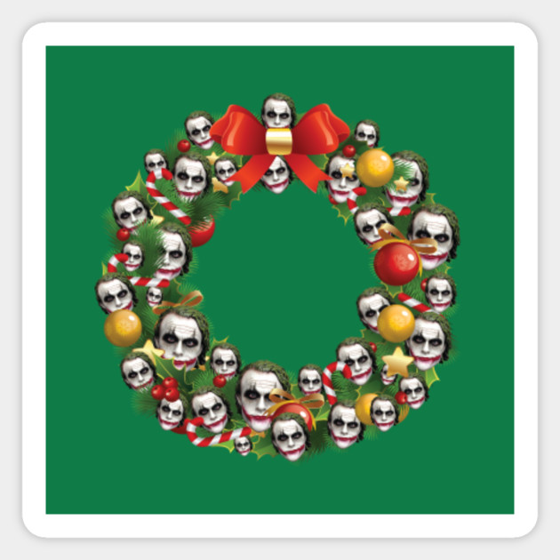 The Joker Batman Multiface Christmas Wreath Batman Sticker
