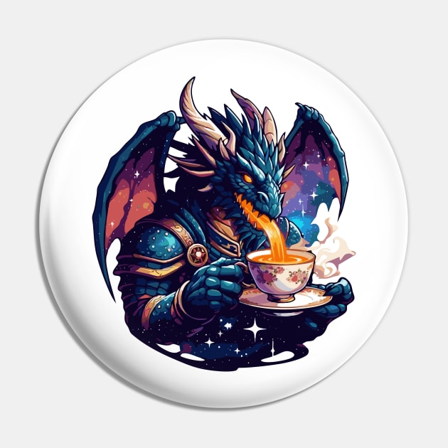 Dragon Teatime | Dragon Brewing Tea Pin by VISUALUV