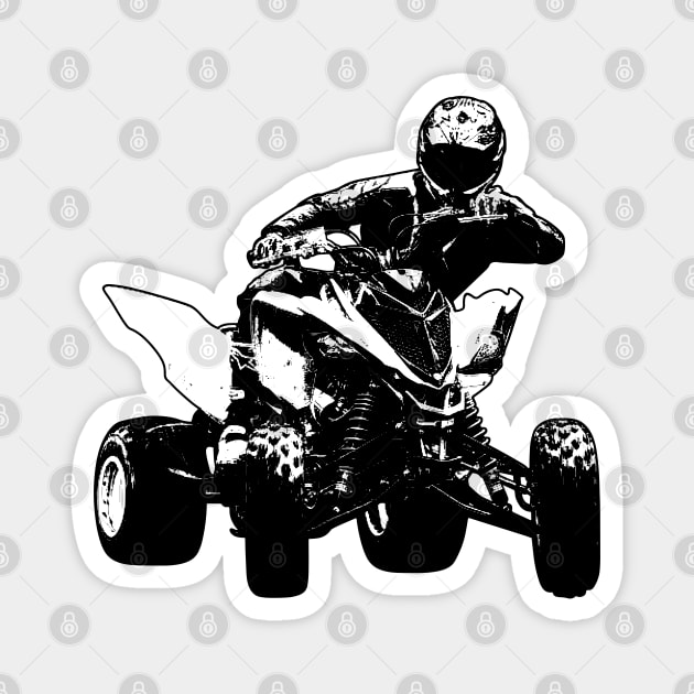 ATV Raptor Sketch Art Magnet by KAM Std