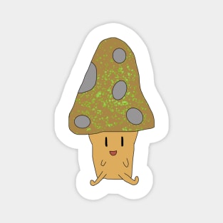 Brown Happy Mushroom Magnet