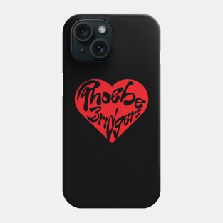 Phoebe Bridgers Heart with a psychedelic typography. Phone Case