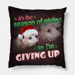 Christmas Possum Meme Pillow