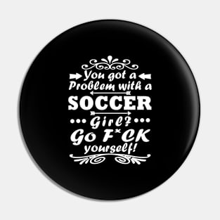 Football Girls Goal Gift Tricot Saying Pin