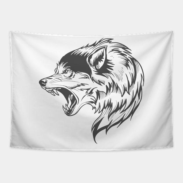 Wolf Lover Tapestry by Utopia Shop