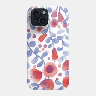 Fresh Garden Watercolor Flowers Phone Case