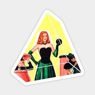 explosive woman retro vintage Magnet