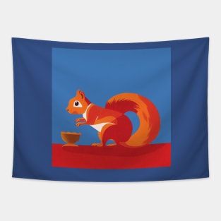 Red Squirrel Art Tapestry