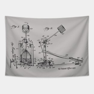 Awesome Gift For The Drummer Vintage Drum Beat Patent Print 1951 Tapestry