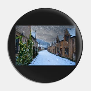 Castle Combe in the snow Pin