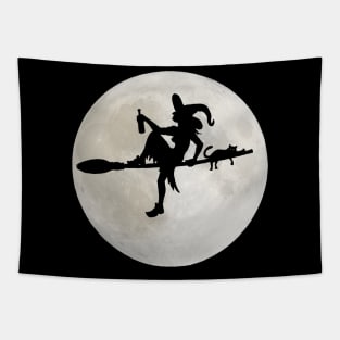 Witch on a broomstick Tapestry