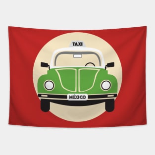 Mexico City's Taxi / Classic Vocho by Akbaly Tapestry