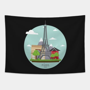 Paris France Eiffel Tower Visitors Tourist Edition Tapestry