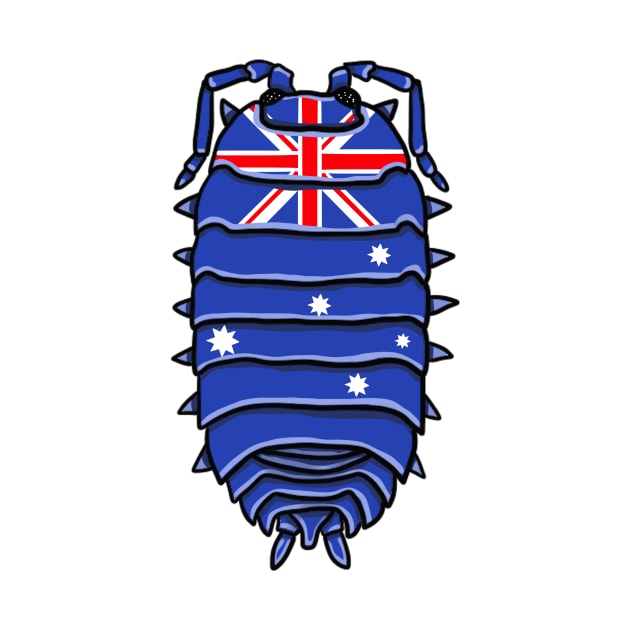 Australian flag isopod by Artbychb