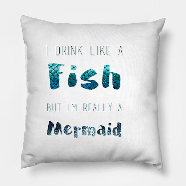 I'm A Mermaid Pillow by patidesigns