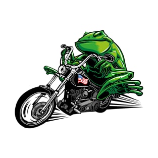 Patriotic Biker Frog T-Shirt