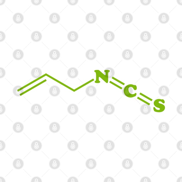 Wasabi Allyl Isothiocyanate Molecular Chemical Formula by tinybiscuits