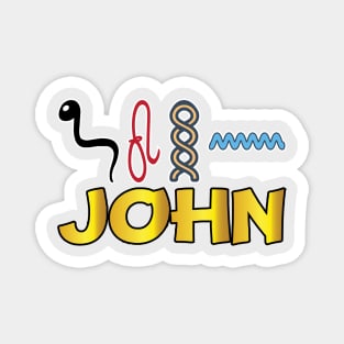 JOHN-American names in hieroglyphic letters-JOHN, name in a Pharaonic Khartouch-Hieroglyphic pharaonic names Magnet