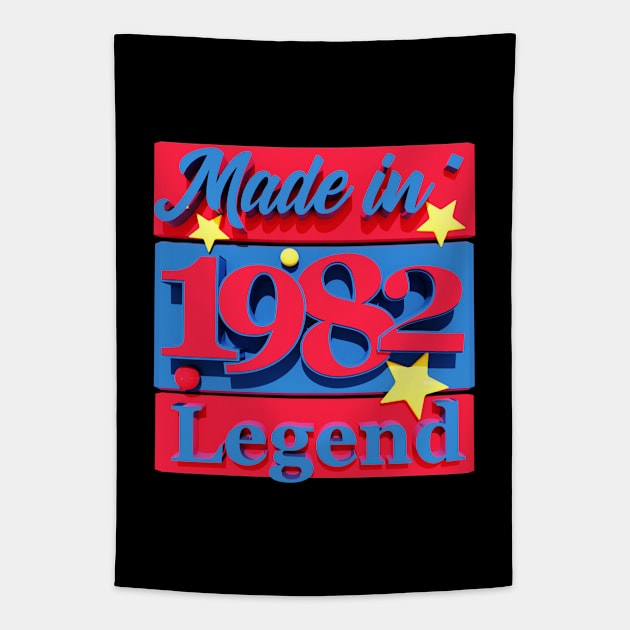 41st Birthday - Made In 1982 Legend Tapestry by Kudostees