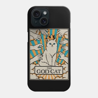 The God White Cat Tarot Card by Tobe Fonseca Phone Case